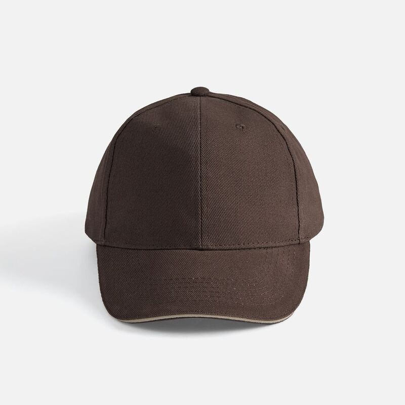 Бейсболка Buffalo, коричневая с бежевым арт.6404.51