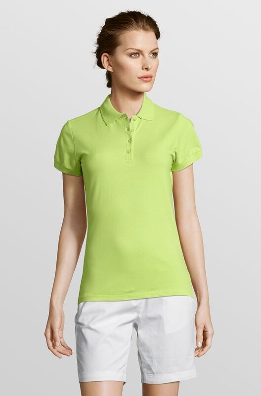 Рубашка поло женская People 210, зеленое яблоко арт.1895.94