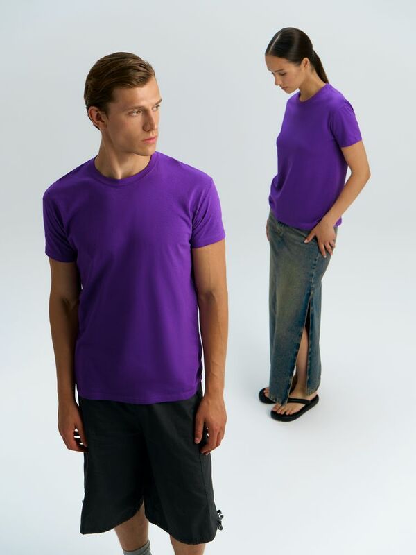 Футболка унисекс Regent 150, темно-фиолетовая арт.1376.78
