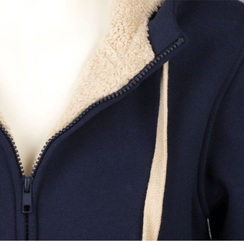 Толстовка унисекс на молнии Sherpa 280, темно-синяя арт.5974.40