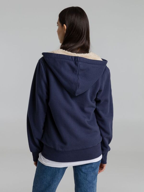 Толстовка унисекс на молнии Sherpa 280, темно-синяя арт.5974.40