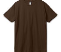 Футболка унисекс Regent 150, темно-коричневая (шоколад) арт.1376.59