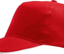 Бейсболка Sunny, красная с белым арт.5823.58