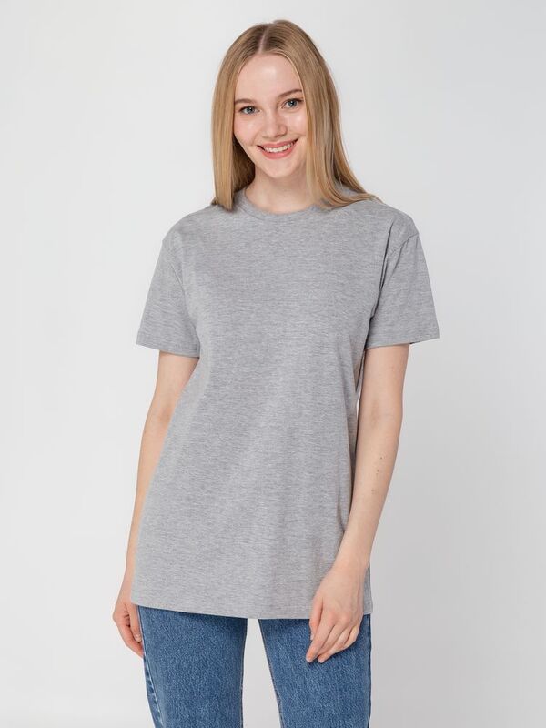 Футболка унисекс T-Bolka 160, серый меланж арт.6140.11