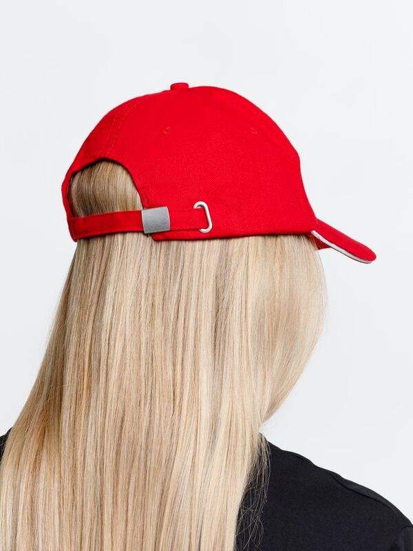 Бейсболка Long Beach, красная с белым арт.6538.56