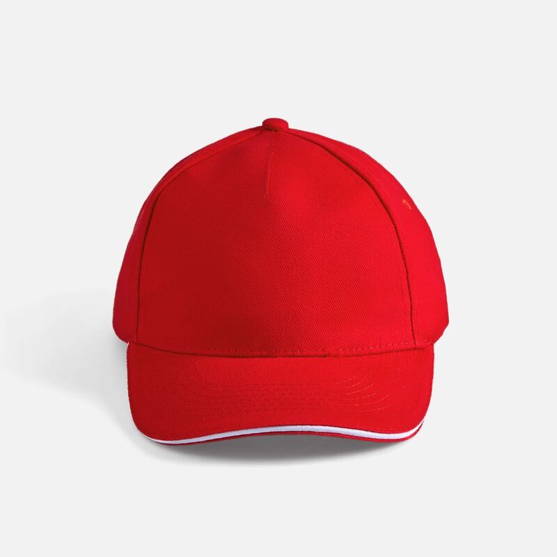 Бейсболка Long Beach, красная с белым арт.6538.56