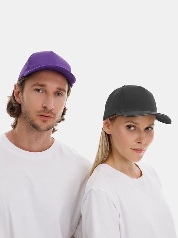 Бейсболка Long Beach, темно-серая со светло-серым арт.6538.11