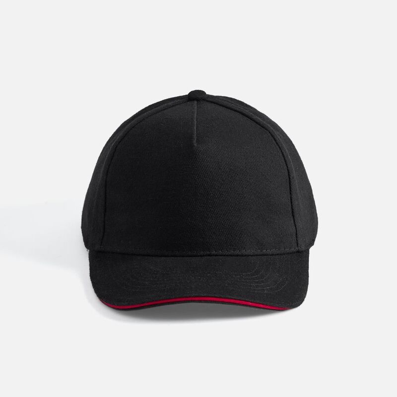 Бейсболка Long Beach, черная с красным арт.6538.35