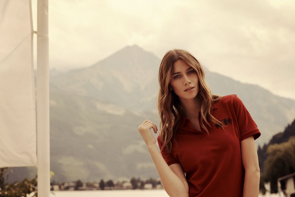 Рубашка поло стретч женская Albatross, красная арт.6548.50