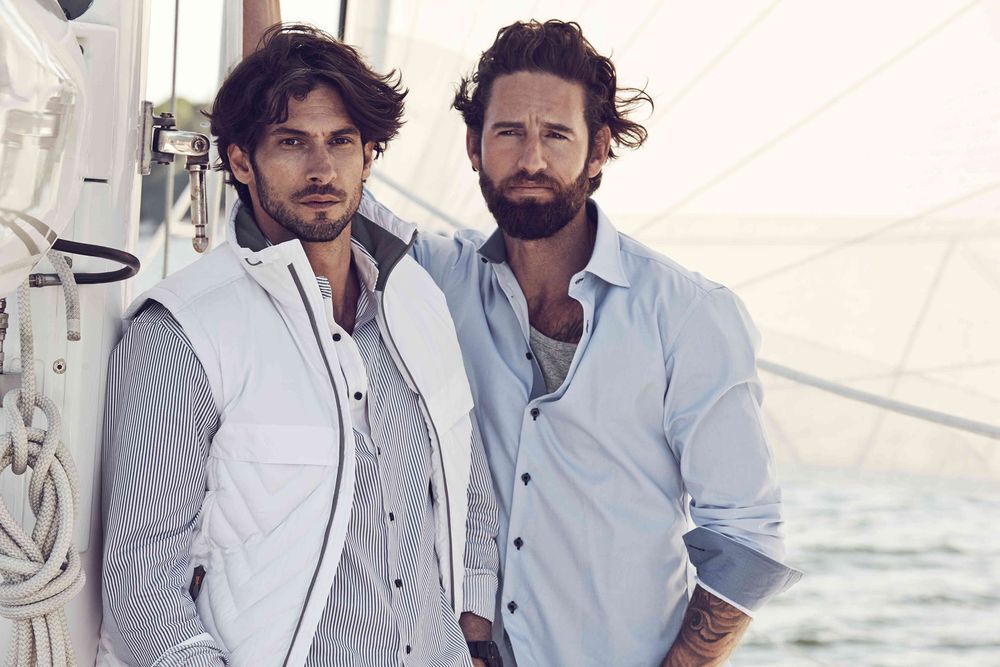 Рубашка мужская в полоску Reno, серая арт.6561.10