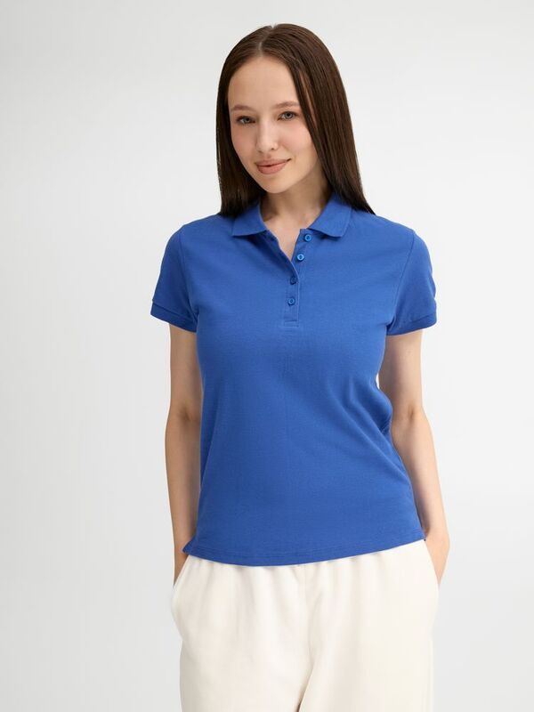 Рубашка поло женская People 210, ярко-синяя (royal) арт.1895.44