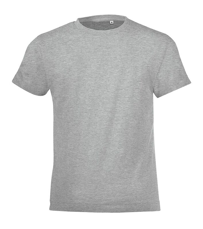 Футболка детская Regent Fit Kids, серый меланж арт.6645.11