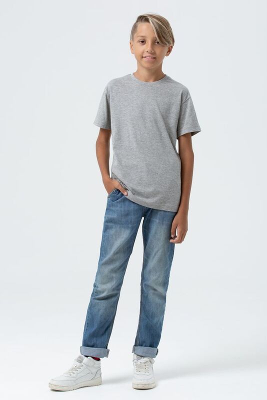 Футболка детская Regent Fit Kids, серый меланж арт.6645.11