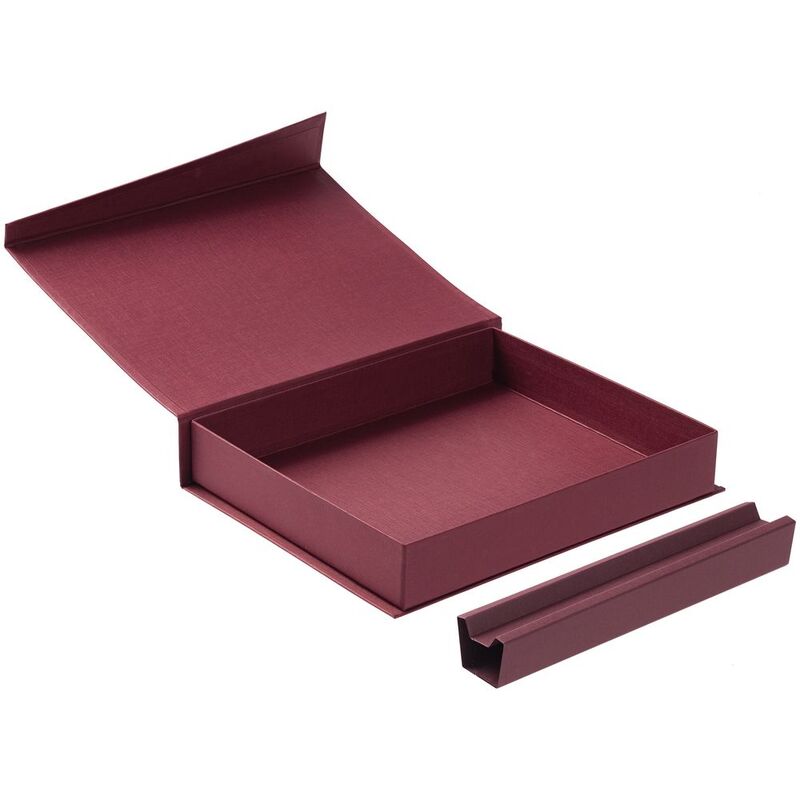Коробка Duo под ежедневник и ручку, бордовая арт.1639.55
