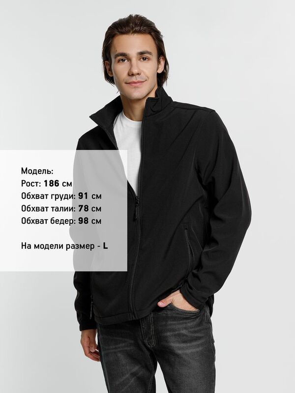 Куртка софтшелл мужская Race Men, черная арт.01195312