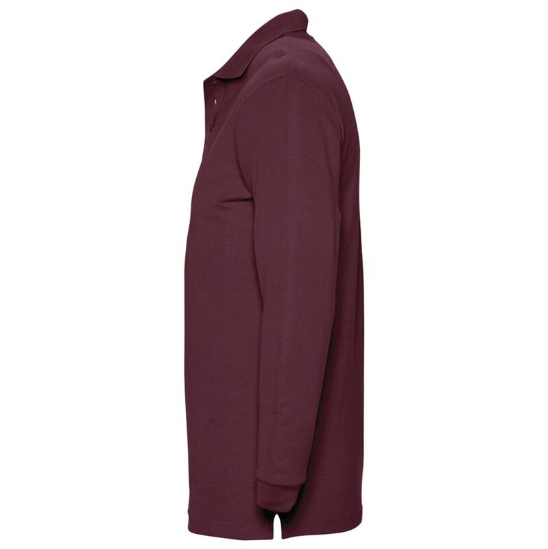 Рубашка поло мужская с длинным рукавом Winter II 210 бордовая арт.11353146