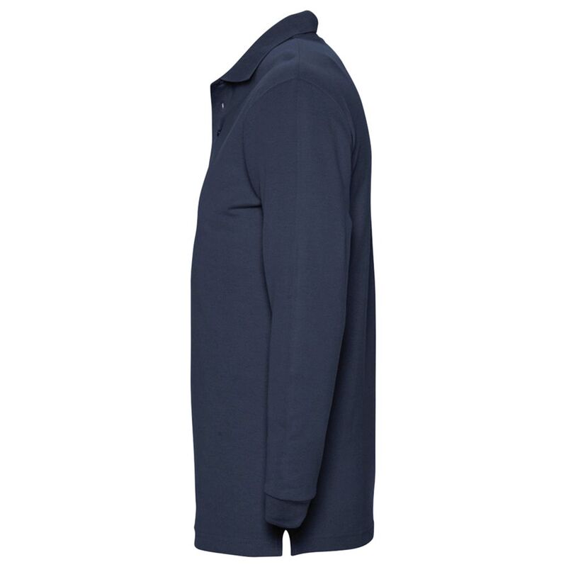 Рубашка поло мужская с длинным рукавом Winter II 210 темно-синяя арт.11353318