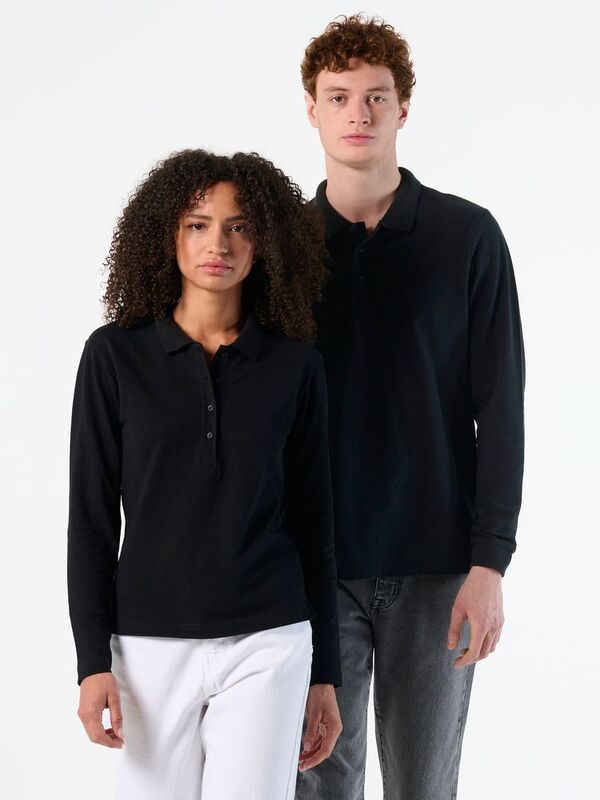 Рубашка поло мужская с длинным рукавом Winter II 210 ярко-синяя арт.11353241