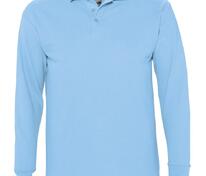 Рубашка поло мужская с длинным рукавом Winter II 210 голубая арт.11353200