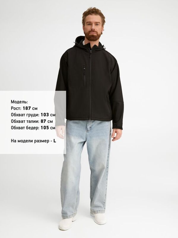 Куртка мужская с капюшоном Replay Men 340, черная арт.5569.30