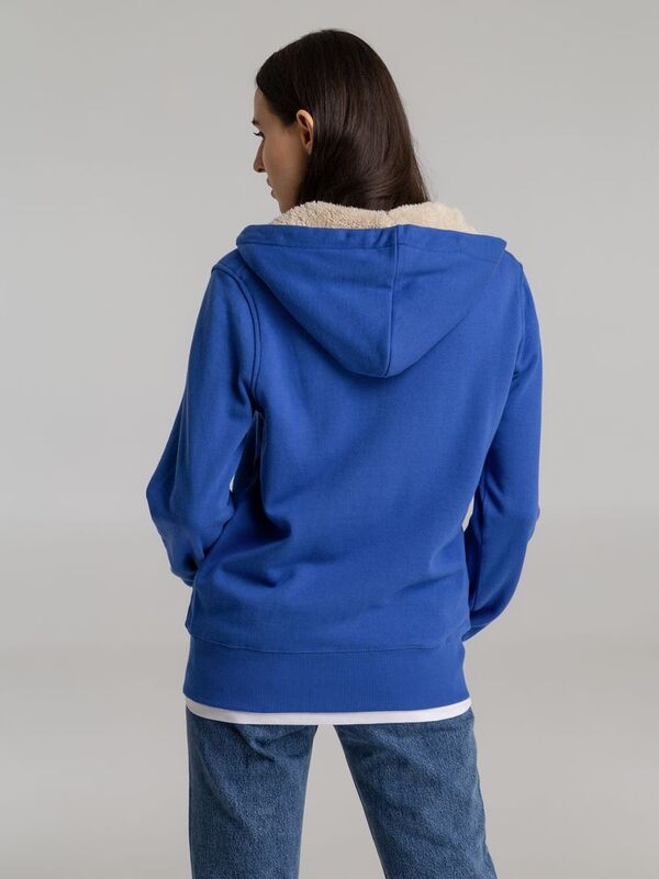 Толстовка унисекс на молнии Sherpa 280, ярко-синяя арт.5974.44