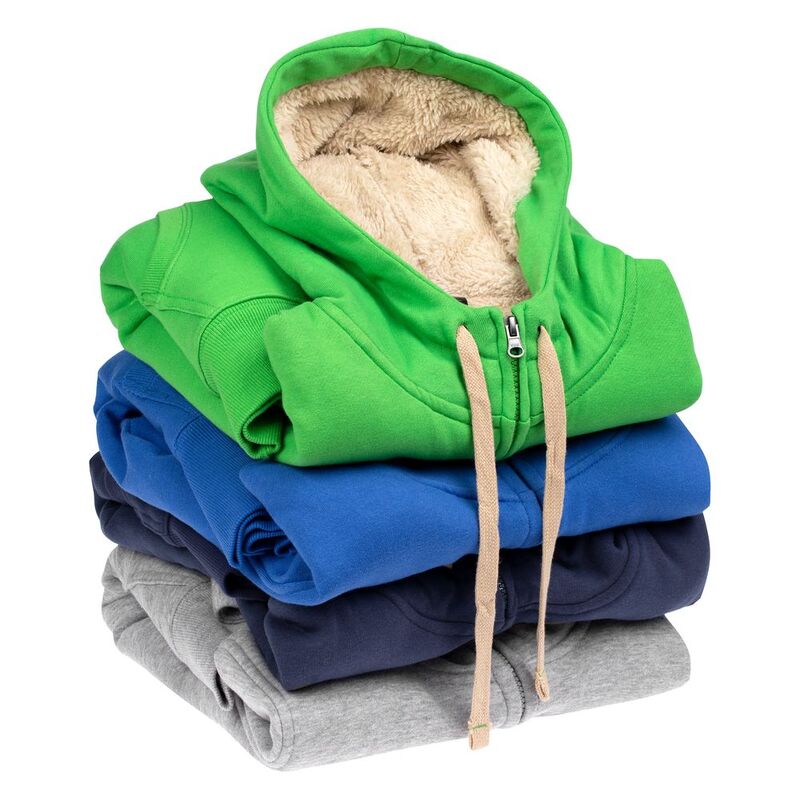 Толстовка унисекс на молнии Sherpa 280, ярко-синяя арт.5974.44