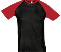 Футболка мужская двухцветная Funky 150, черная с красным арт.11190917