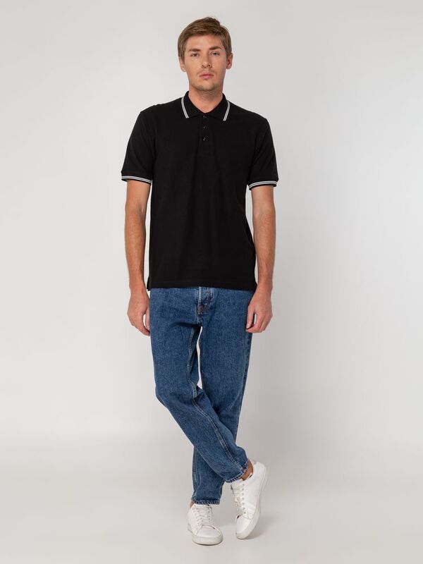 Рубашка поло Virma Stripes, черная арт.1253.30