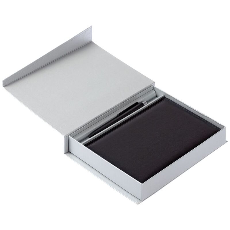 Коробка Duo под ежедневник и ручку, серая арт.1639.10