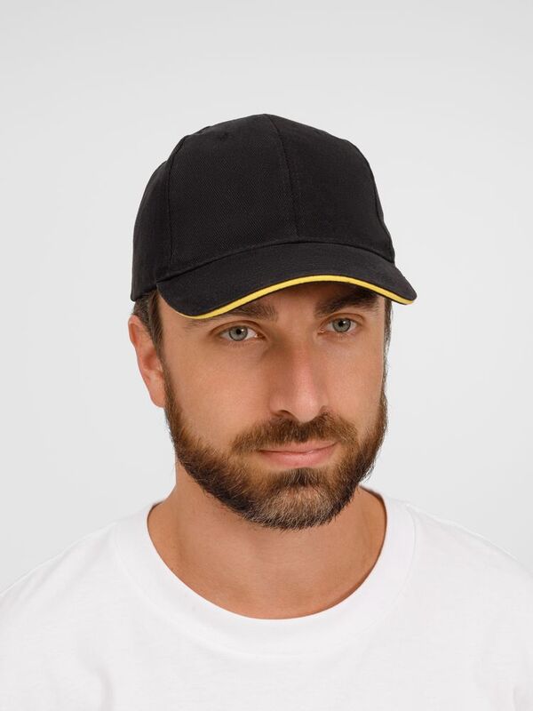 Бейсболка Buffalo, черная с желтым арт.88100984TUN