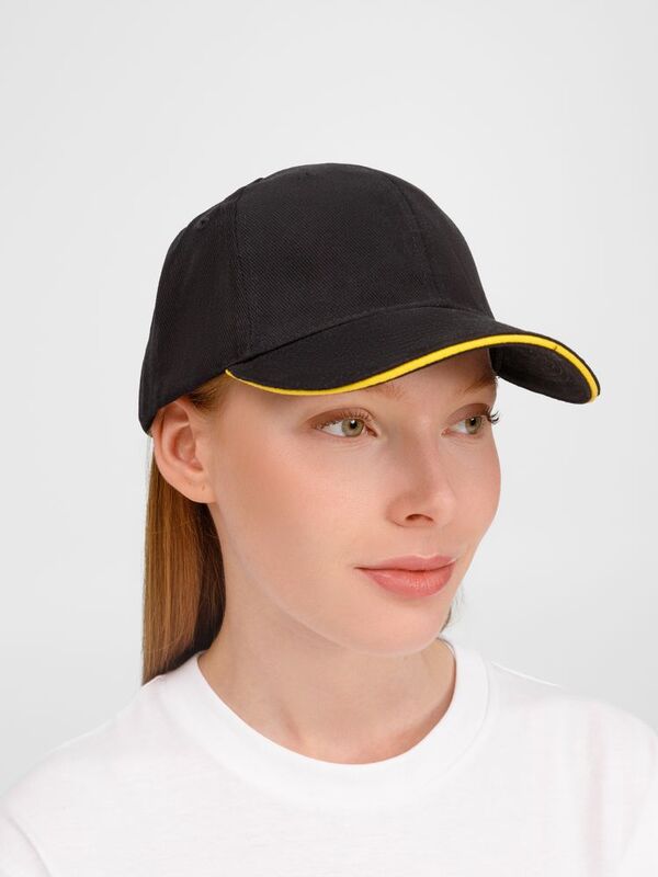 Бейсболка Buffalo, черная с желтым арт.88100984TUN