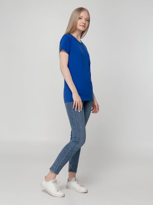 Футболка женская T-bolka Lady, ярко-синяя арт.1878.44