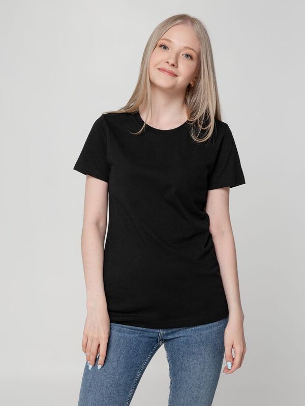 Футболка женская T-bolka Lady, черная арт.1878.30