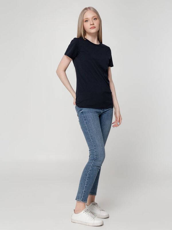 Футболка женская T-bolka Lady, темно-синяя арт.1878.40