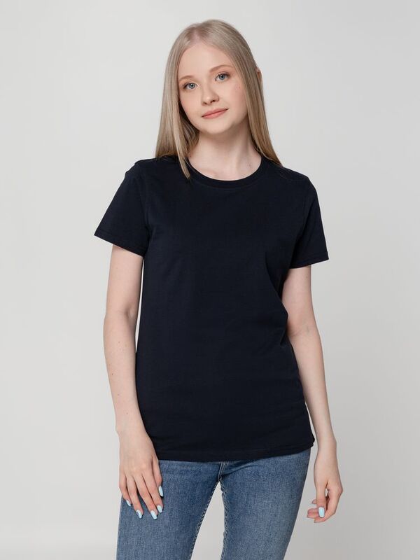Футболка женская T-bolka Lady, темно-синяя арт.1878.40