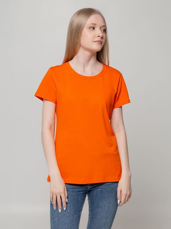 Футболка женская T-bolka Lady, оранжевая арт.1878.20