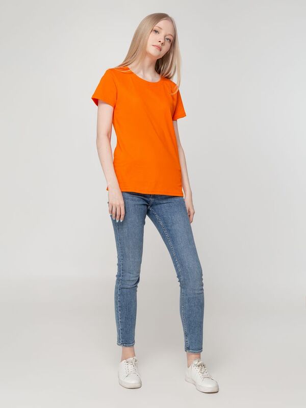 Футболка женская T-bolka Lady, оранжевая арт.1878.20