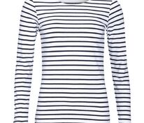 Футболка женская Marine Women, белая с темно-синим арт.01403904