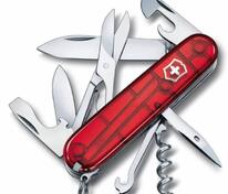 Офицерский нож Climber 91, прозрачный красный арт.5049.55