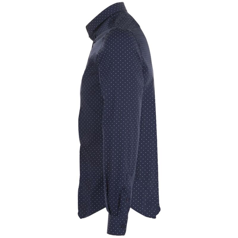 Рубашка мужская Becker Men, темно-синяя с белым арт.01648912