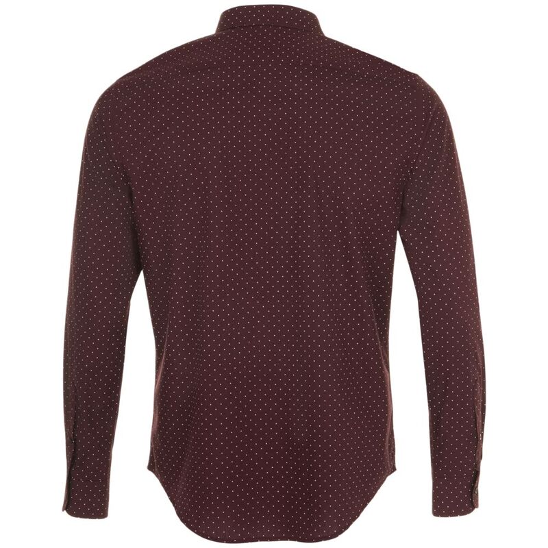 Рубашка мужская Becker Men, бордовая с белым арт.01648502