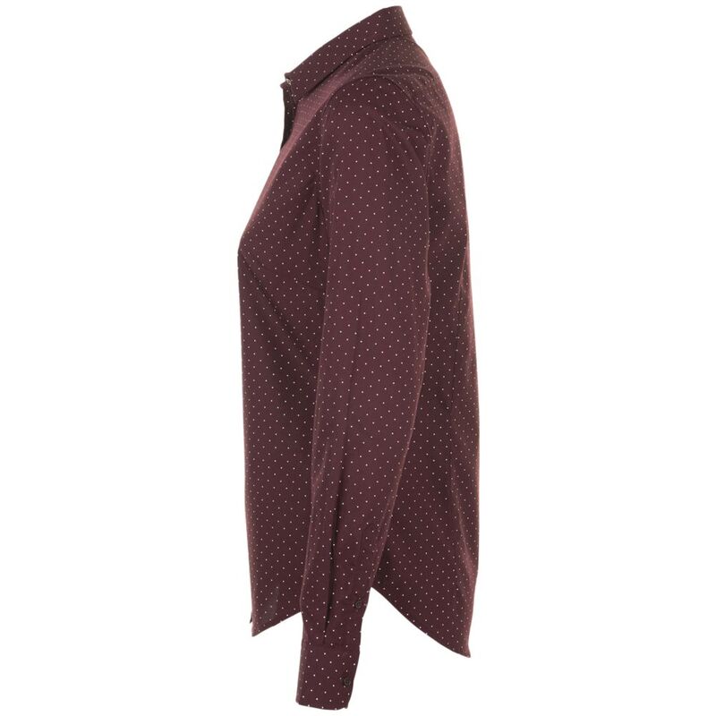 Рубашка женская Becker Women, бордовая с белым арт.01649502