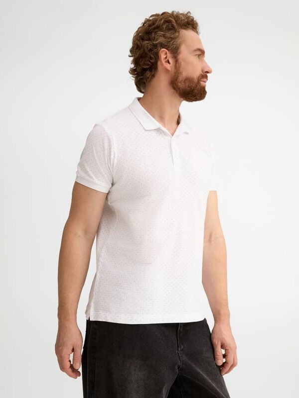 Рубашка поло мужская Brandy Men, белая с темно-синим арт.01706989