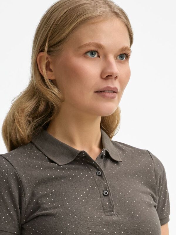 Рубашка поло женская Brandy Women, темно-серая с белым арт.01707503