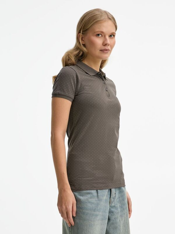 Рубашка поло женская Brandy Women, темно-серая с белым арт.01707503