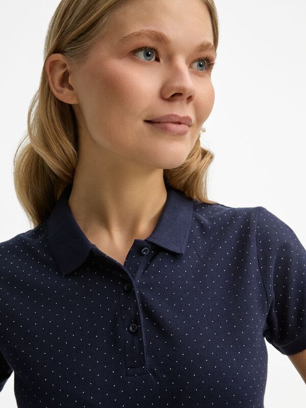 Рубашка поло женская Brandy Women, темно-синяя с белым арт.01707912