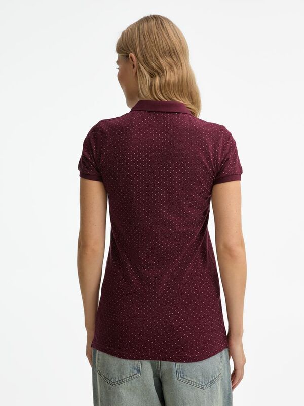 Рубашка поло женская Brandy Women, бордовая с белым арт.01707502