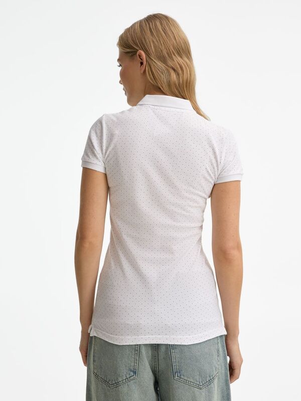 Рубашка поло женская Brandy Women, белая с темно-синим арт.01707989