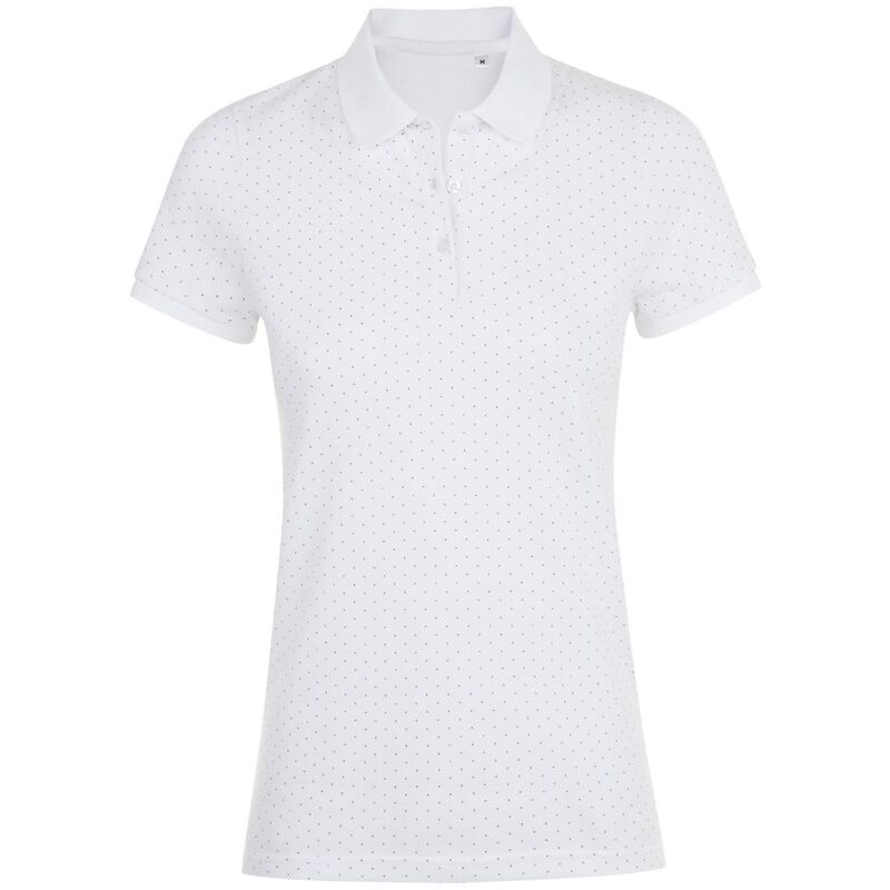 Рубашка поло женская Brandy Women, белая с темно-синим арт.01707989