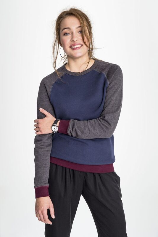 Толстовка унисекс Sandro, синяя с черным меланжем арт.01700527